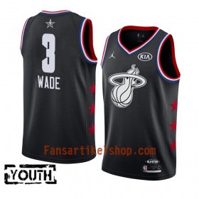 Miami Heat Trikot Dwyane Wade 3 2019 All-Star Jordan Brand Schwarz Swingman - Kinder